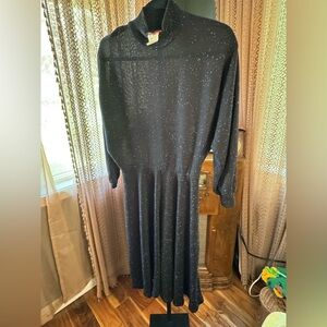 VTG hearts Black Speckled Dress